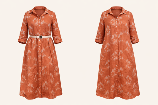 Vestido Brisa Terracota | Feito por medida em linho