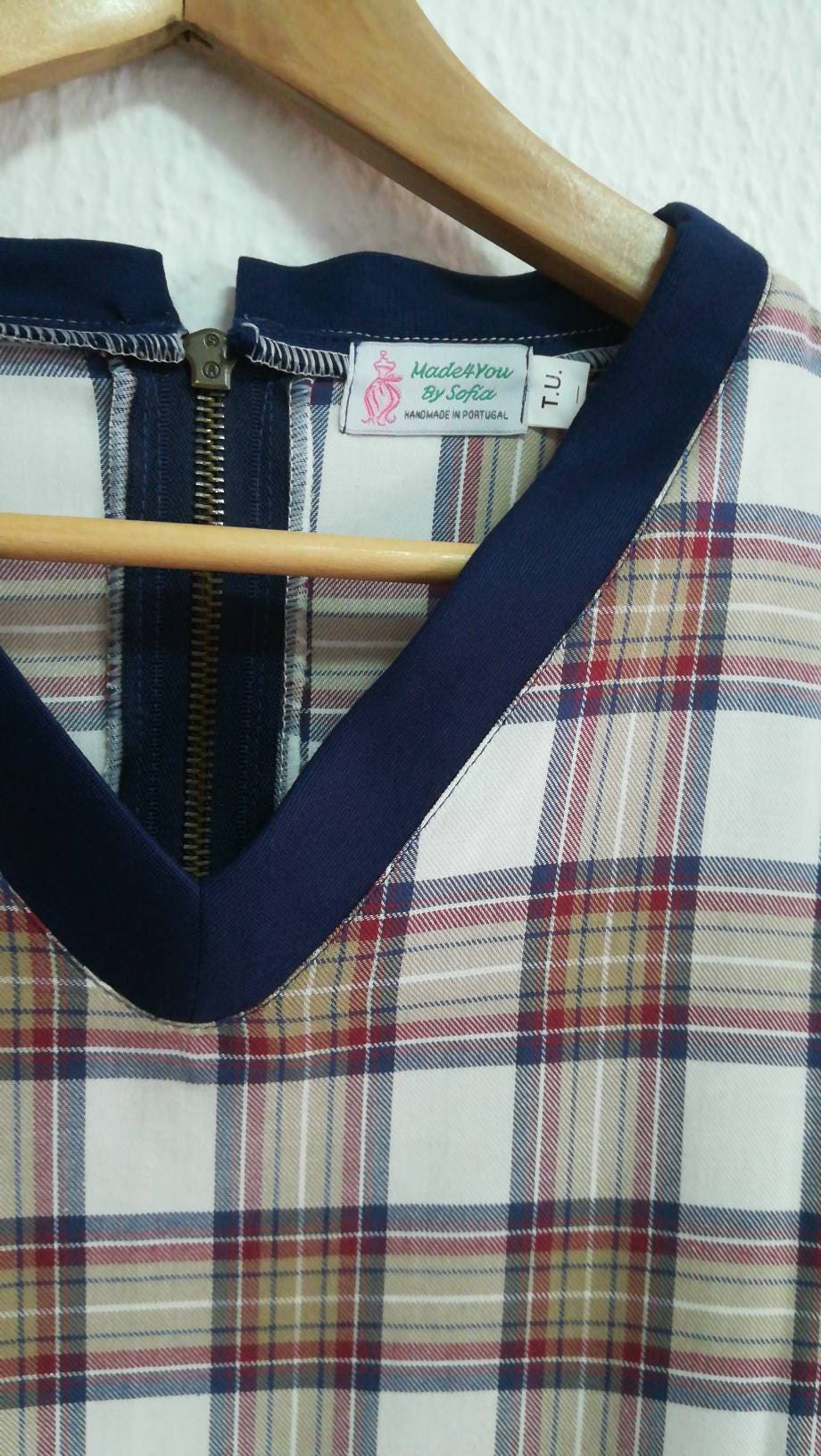 Lovely Dress,Vestido Xadrez, Women's Dress,Nova Colecção, Handmade Dress,Girls Dress, Women's Clothing,Roupa Personalizada,Made in Portugal