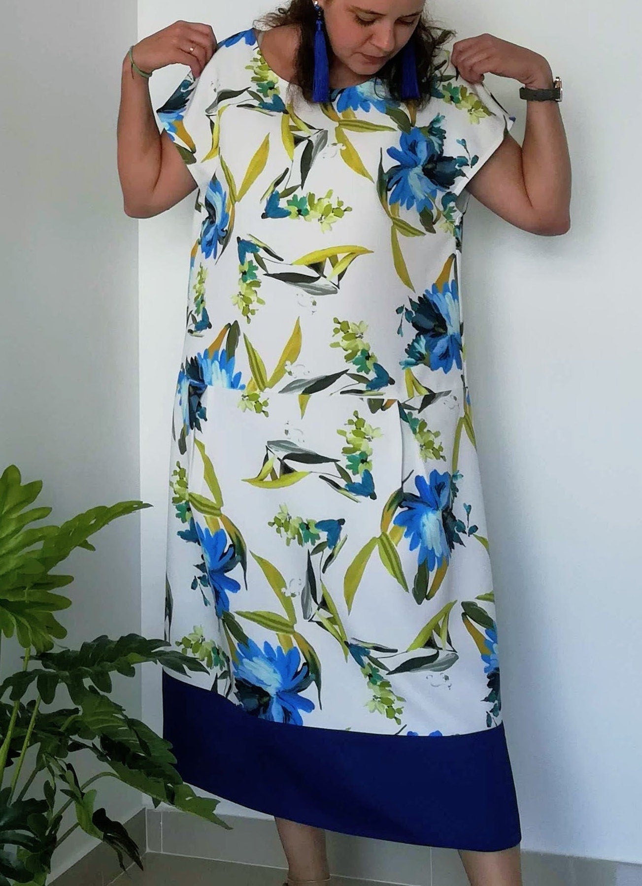 Dress, Vestido de Cintura Baixa, Womens Clothing, Vestido Floral Azul, Wedding Dress, Vestido de Festa, Pluz Size Dress, Women Dress