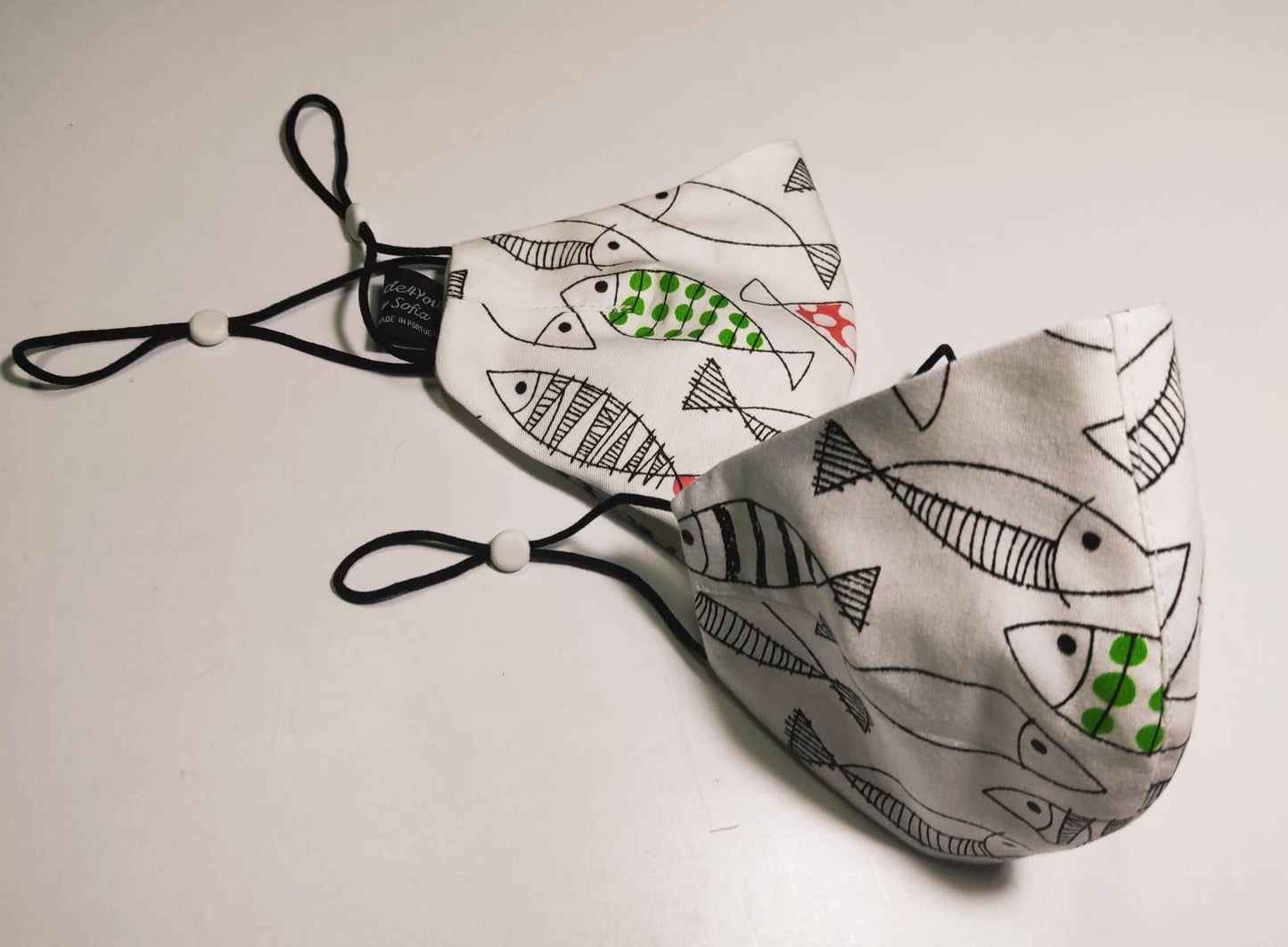 Máscara Modelo Sardinha, Washable mask, Reusable face mask, Cotton mask, Travel mask, Anti Dust mask, Stoffmaske, Fabric Facemask, Masks