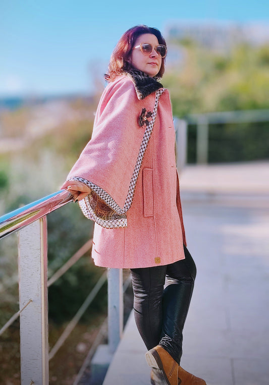 Capote Alentejano em Burel Rosa 100% Lã – Made4you®