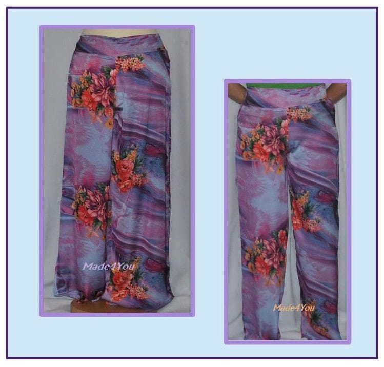 Pants, calça pantalona lilac flower