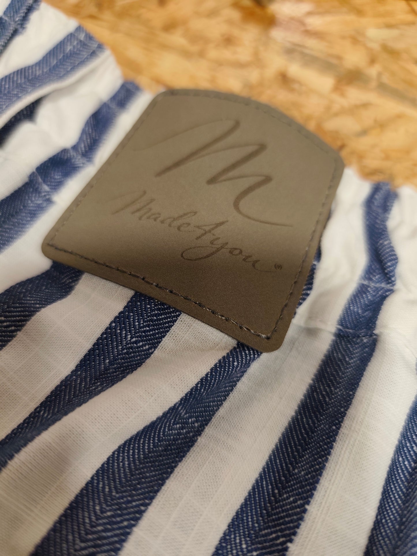 Calções Riscas Navy Oversized