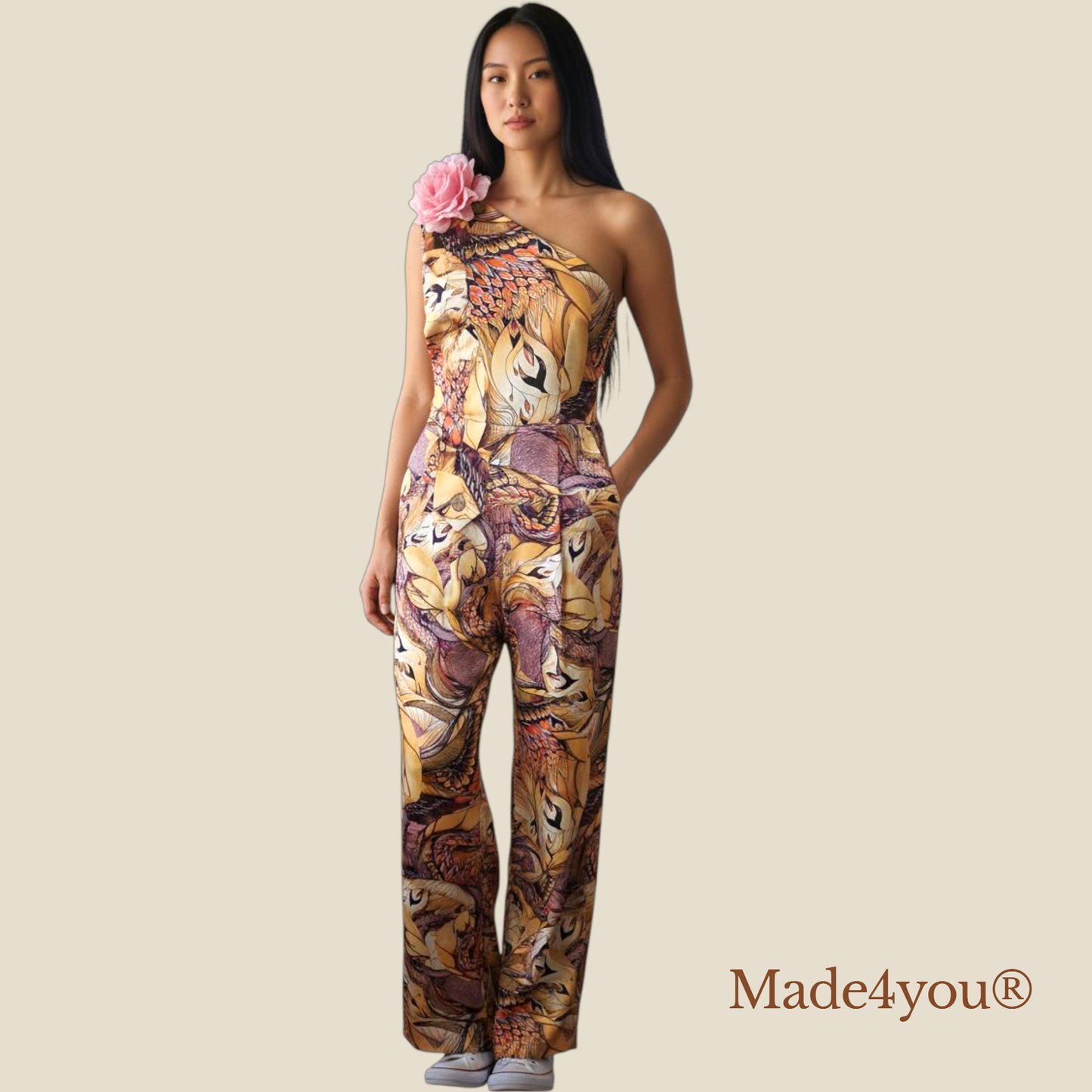 Macacão Valentina – Elegância e movimento em malha Punto Roma, Edição limitada