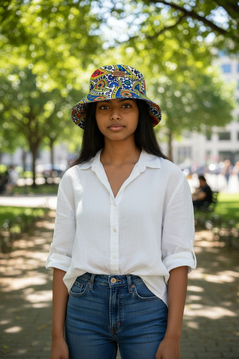 Chapéu Savana em Capulana reversível – Edição Limitada Made4you®