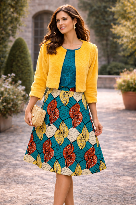 Bolero Amarelo em Pelo Sintético – Peça Exclusiva