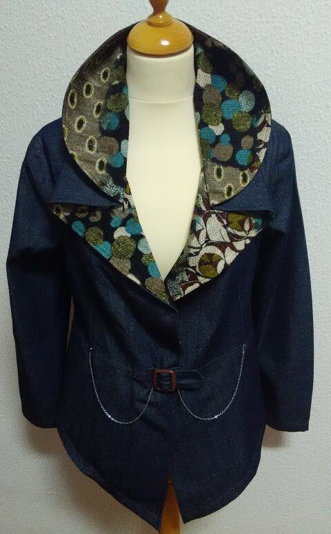 Denim Jacket, Women's Jackets & Coats, Casaco de ganga, Women's clothing, Handmade Jacket, Coat, Vintage Jacket, made in Portugal
