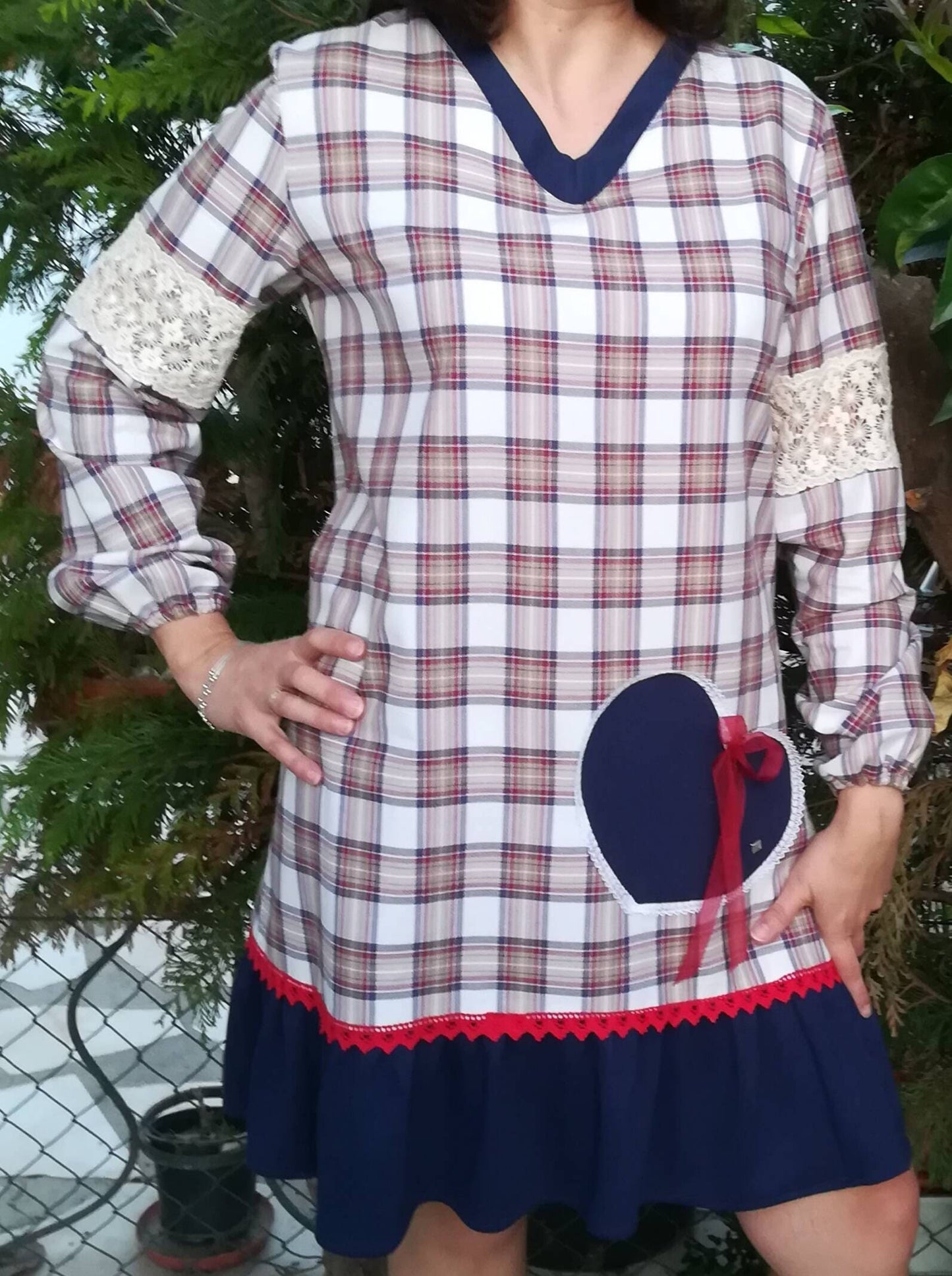 Lovely Dress,Vestido Xadrez, Women's Dress,Nova Colecção, Handmade Dress,Girls Dress, Women's Clothing,Roupa Personalizada,Made in Portugal