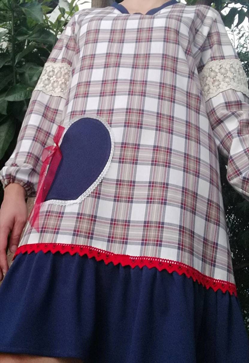 Lovely Dress,Vestido Xadrez, Women's Dress,Nova Colecção, Handmade Dress,Girls Dress, Women's Clothing,Roupa Personalizada,Made in Portugal