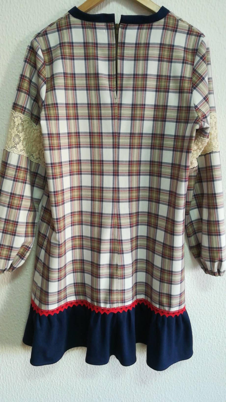 Lovely Dress,Vestido Xadrez, Women's Dress,Nova Colecção, Handmade Dress,Girls Dress, Women's Clothing,Roupa Personalizada,Made in Portugal