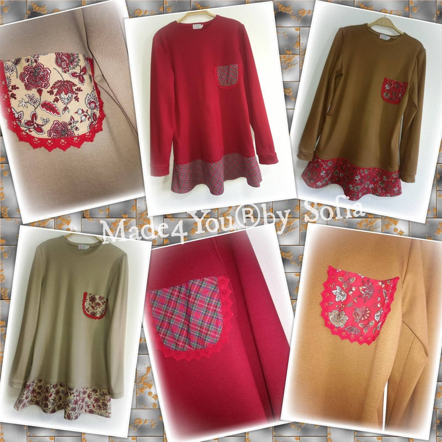 Túnica Floral, Roupa Personalizada, Christmas Time, Women's Clothing, Blouses, Handmade Clothes, Camisolas, Roupa de Senhora, Artesanato