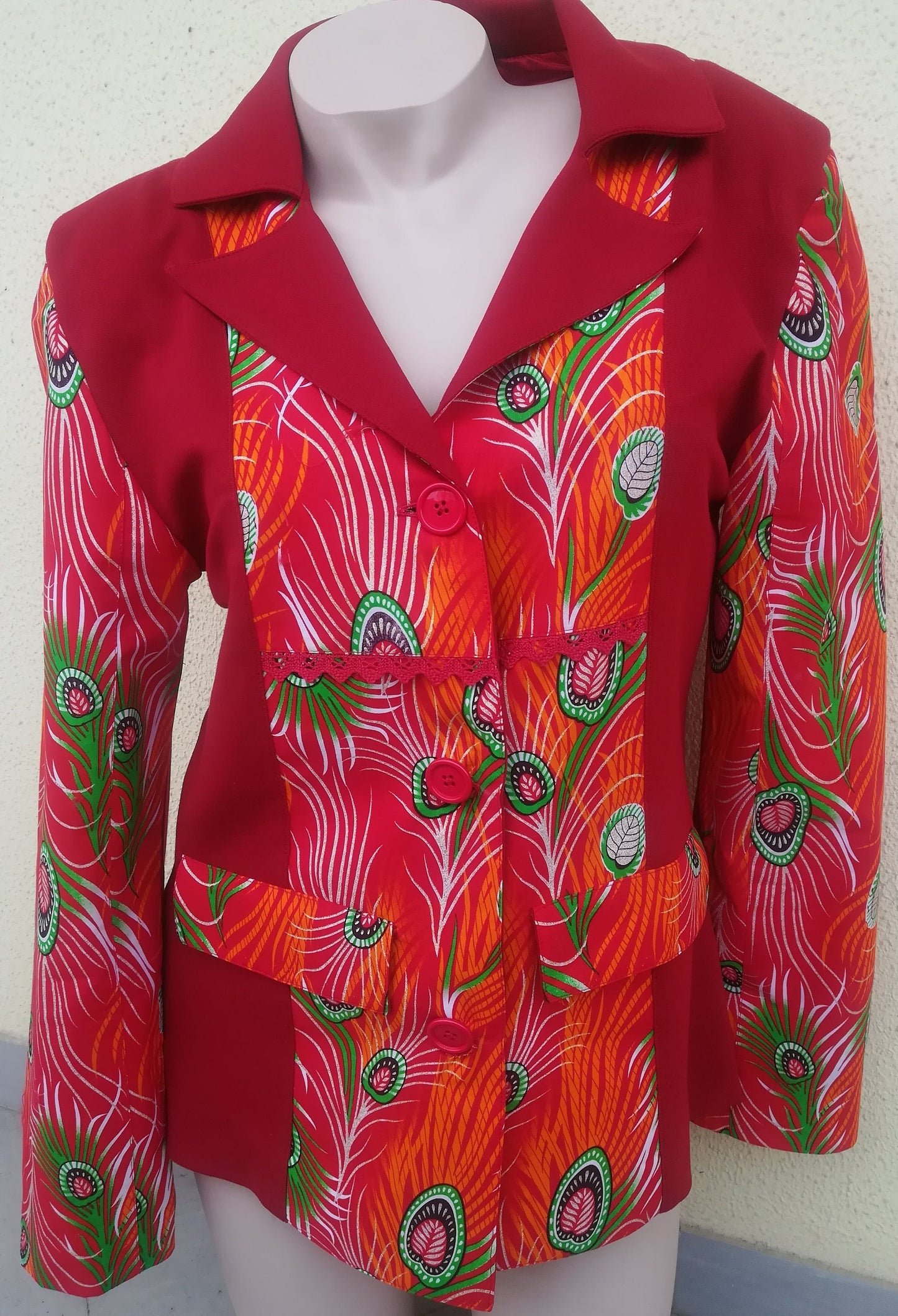 African fabric jacket, Casaco em Capulana, Womens Clothing, Coats, African Clothing, Handmade Coats, Made in Portugal, Capulana Clothes