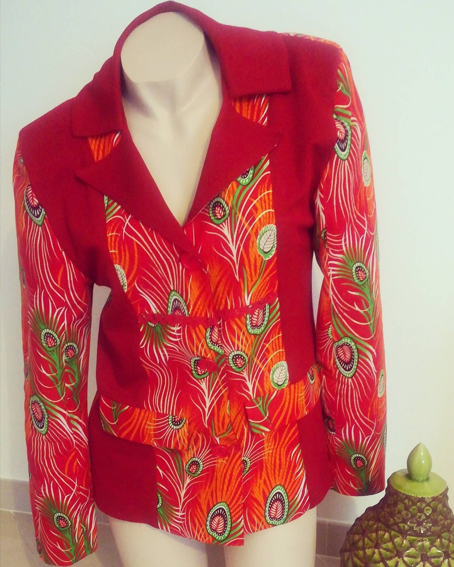African fabric jacket, Casaco em Capulana, Womens Clothing, Coats, African Clothing, Handmade Coats, Made in Portugal, Capulana Clothes