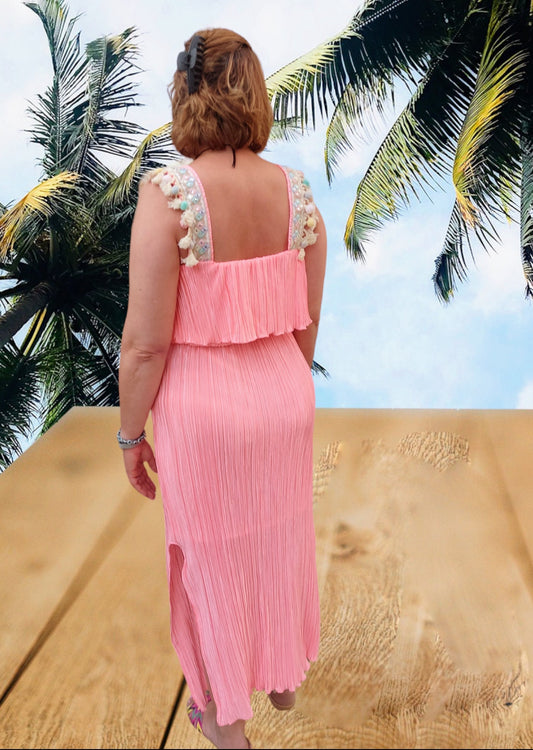 Paradise Dress, Maxi dress, Pink dress, Summer dress, Women Dress