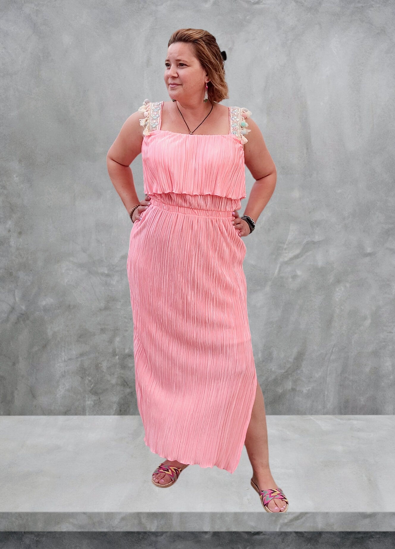 Paradise Dress, Maxi dress, Pink dress, Summer dress, Women Dress