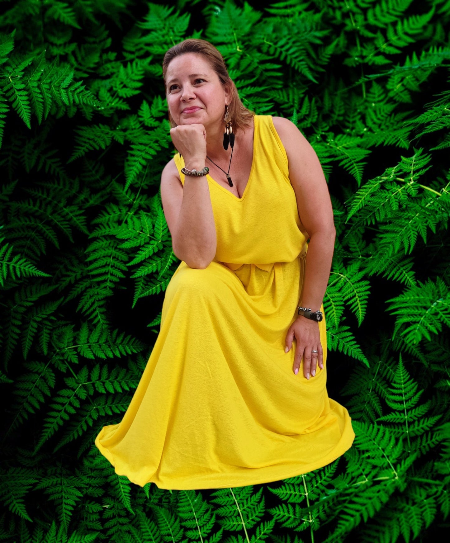 Vestido Yellow, Summer dress, Yellow dress, Maxi dress