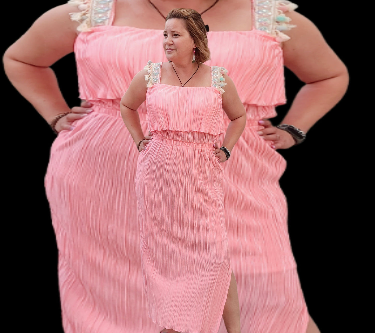 Paradise Dress, Maxi dress, Pink dress, Summer dress, Women Dress