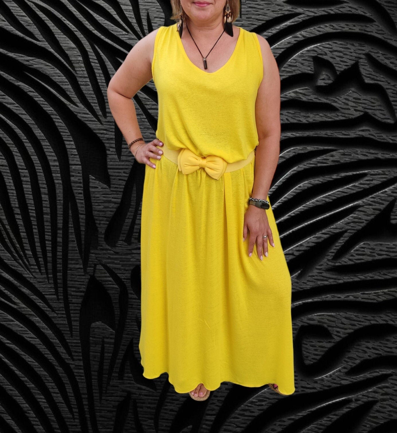 Vestido Yellow, Summer dress, Yellow dress, Maxi dress