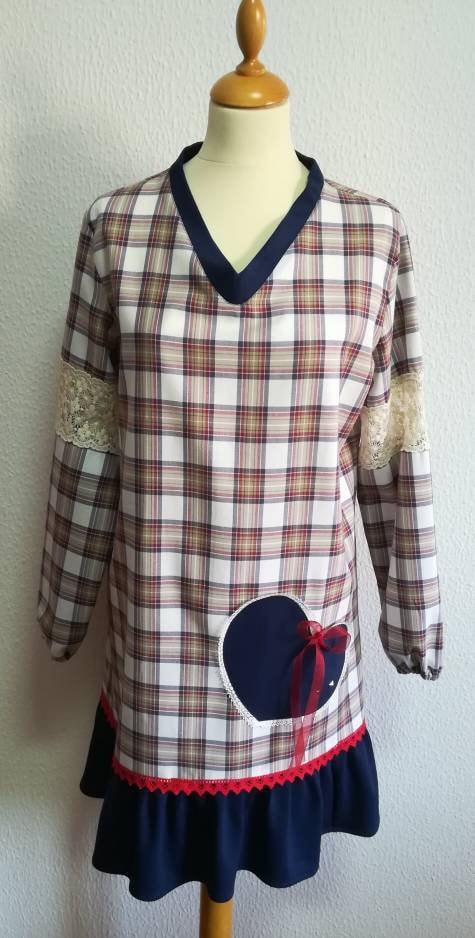 Lovely Dress,Vestido Xadrez, Women's Dress,Nova Colecção, Handmade Dress,Girls Dress, Women's Clothing,Roupa Personalizada,Made in Portugal