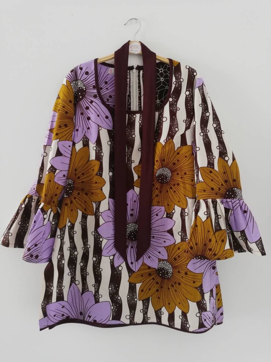 Túnica em Capulana, Women Clothes, African Fabric, Blouses, Womens Clothing