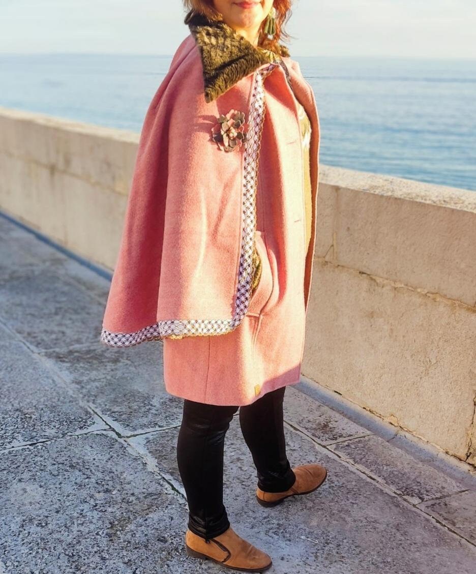 Capote Alentejano em Burel Rosa 100% Lã – Made4you®