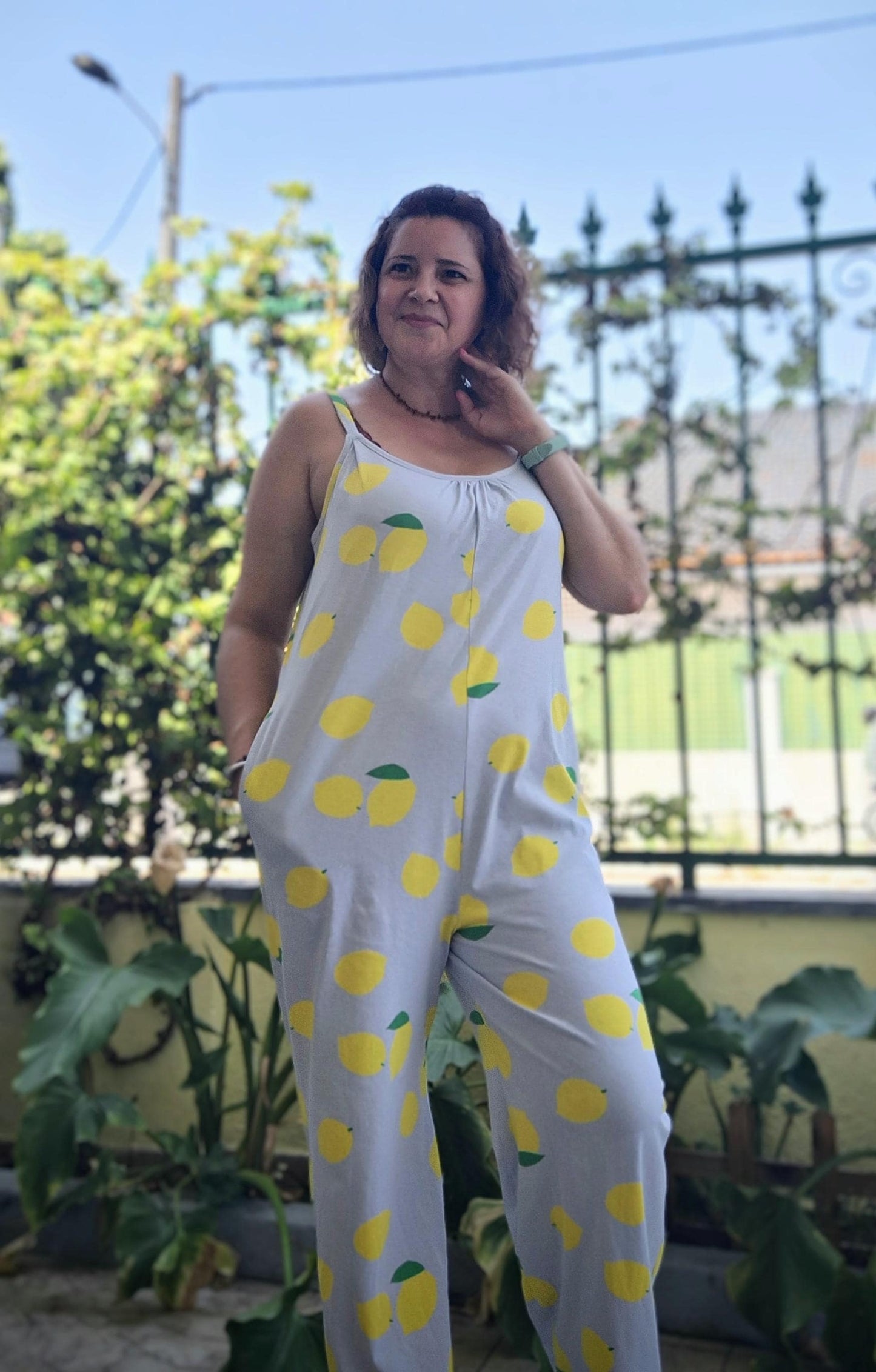 Macacão de Verão com Estampa de Limões – Peça Única e Exclusiva | Summer Lemon Jumpsuit – One of a Kind - Women Jumpsuit