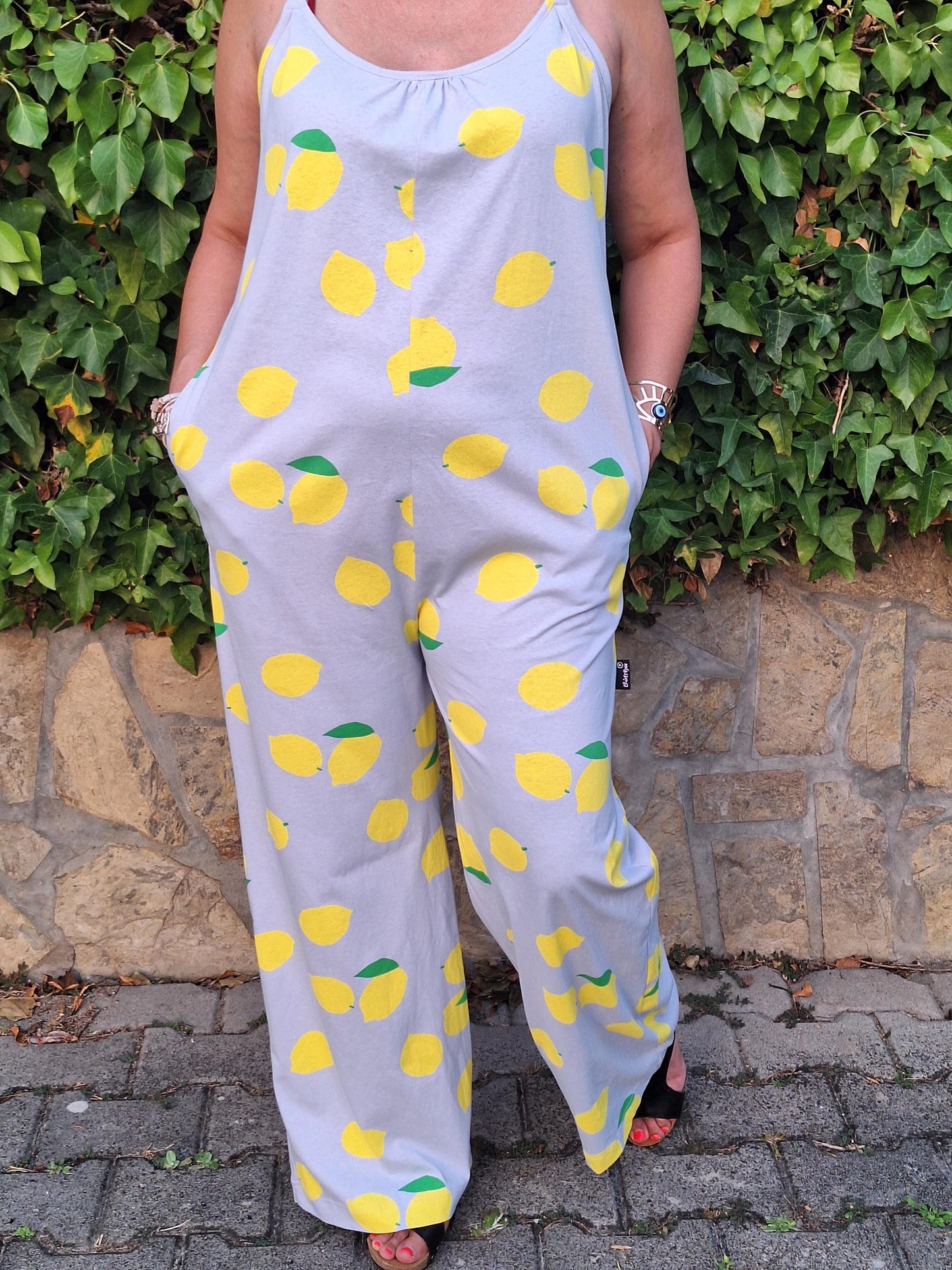 Macacão de Verão com Estampa de Limões – Peça Única e Exclusiva | Summer Lemon Jumpsuit – One of a Kind - Women Jumpsuit