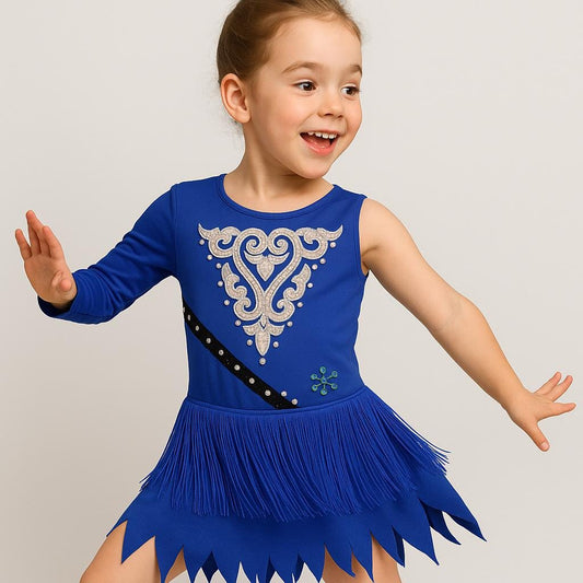 Maiô de Ginástica Rítmica Infantil – Azul Royal, 10anos, Também Fazemos por Medida