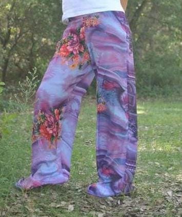 Pants, calça pantalona lilac flower