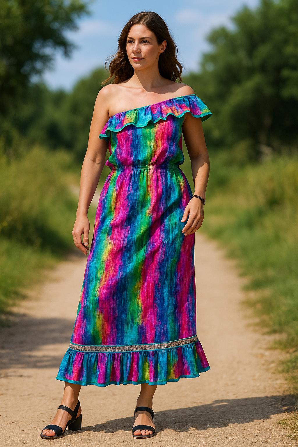 Vestido Comprido 100% algodão, Women's Clothing, Long Dress, Cotton Dress, Boho Style