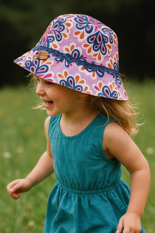 Chapéu Panamá Infantil "Alegria Floral" – Proteção Solar com Estilo e Conforto