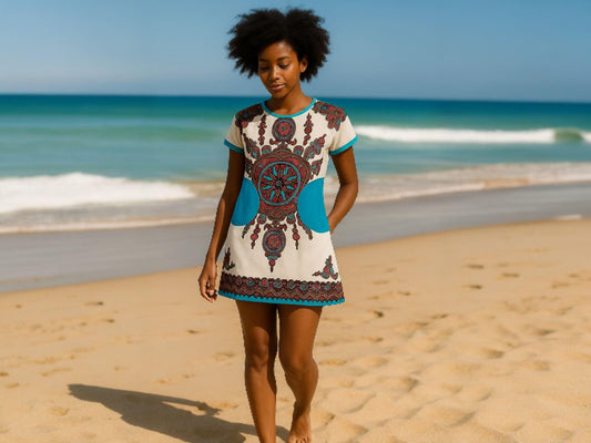 African fabric Tunic,Túnica em Capulana, Tunics,Womens Clothing, Blouses,Vestido de Verão, Tecido Africano,Original Clothes, African Clothes