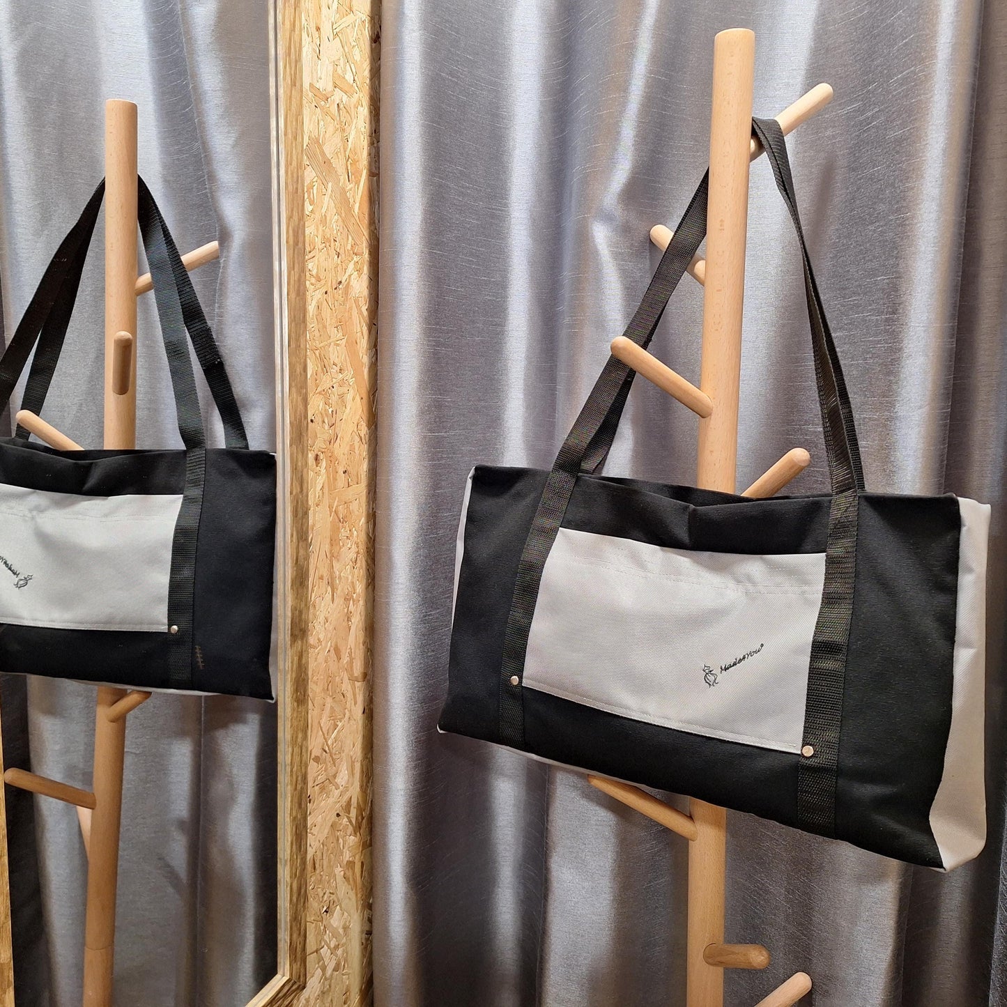 Mala Tote Bag Grande para Portátil | Bolsa de Ombro Minimalista | Laptop Bag Spacious & Durable