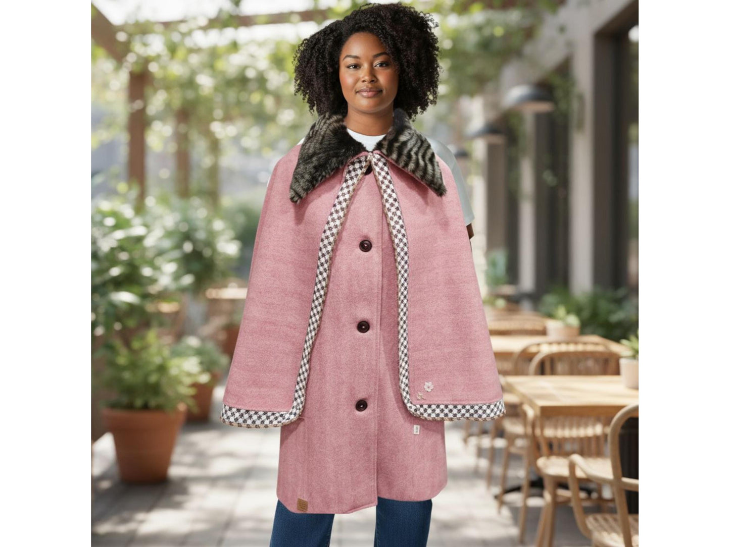 Capote Alentejano em Burel Rosa 100% Lã – Made4you®