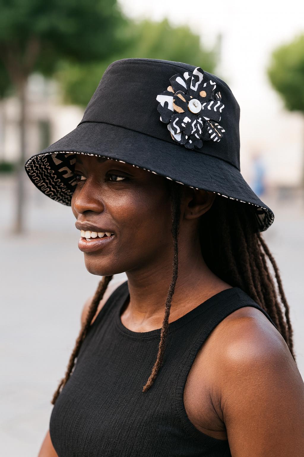 Chapéu Panamá Reversível em Capulana e Percal – Coleção Outono Inverno Made4you® | Reversible African Fabric Hat | Handmade in Portugal