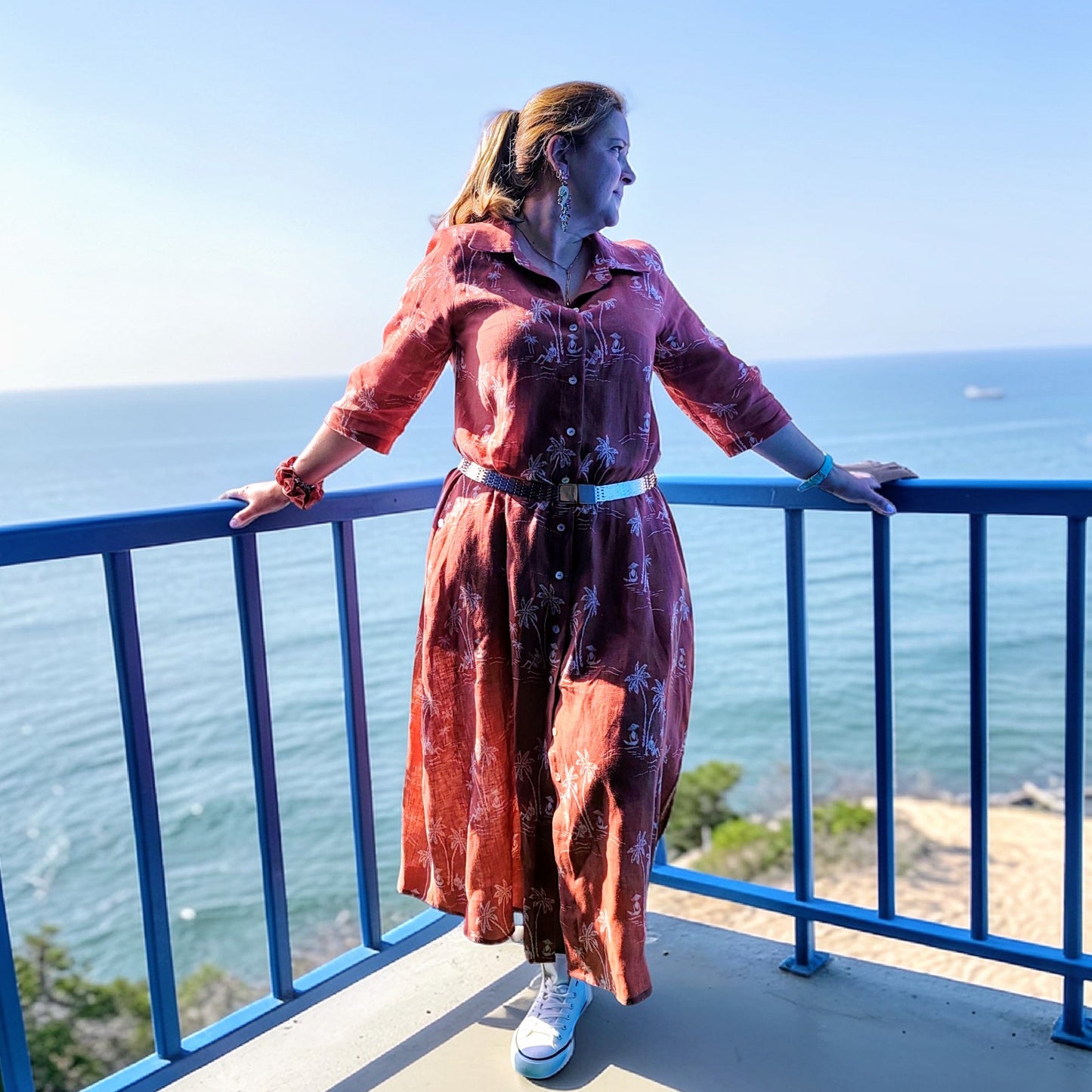 Vestido Brisa Terracota | Feito por medida em linho