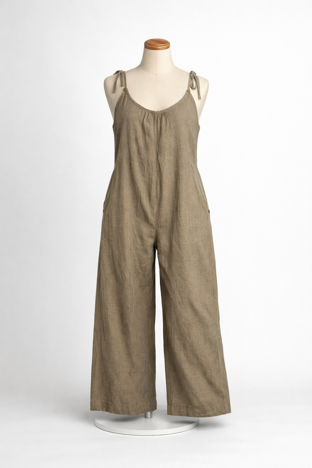 Jumpsuit em Linho Verde Seco | Tamanho L/XL | Peça Única | Made4you®