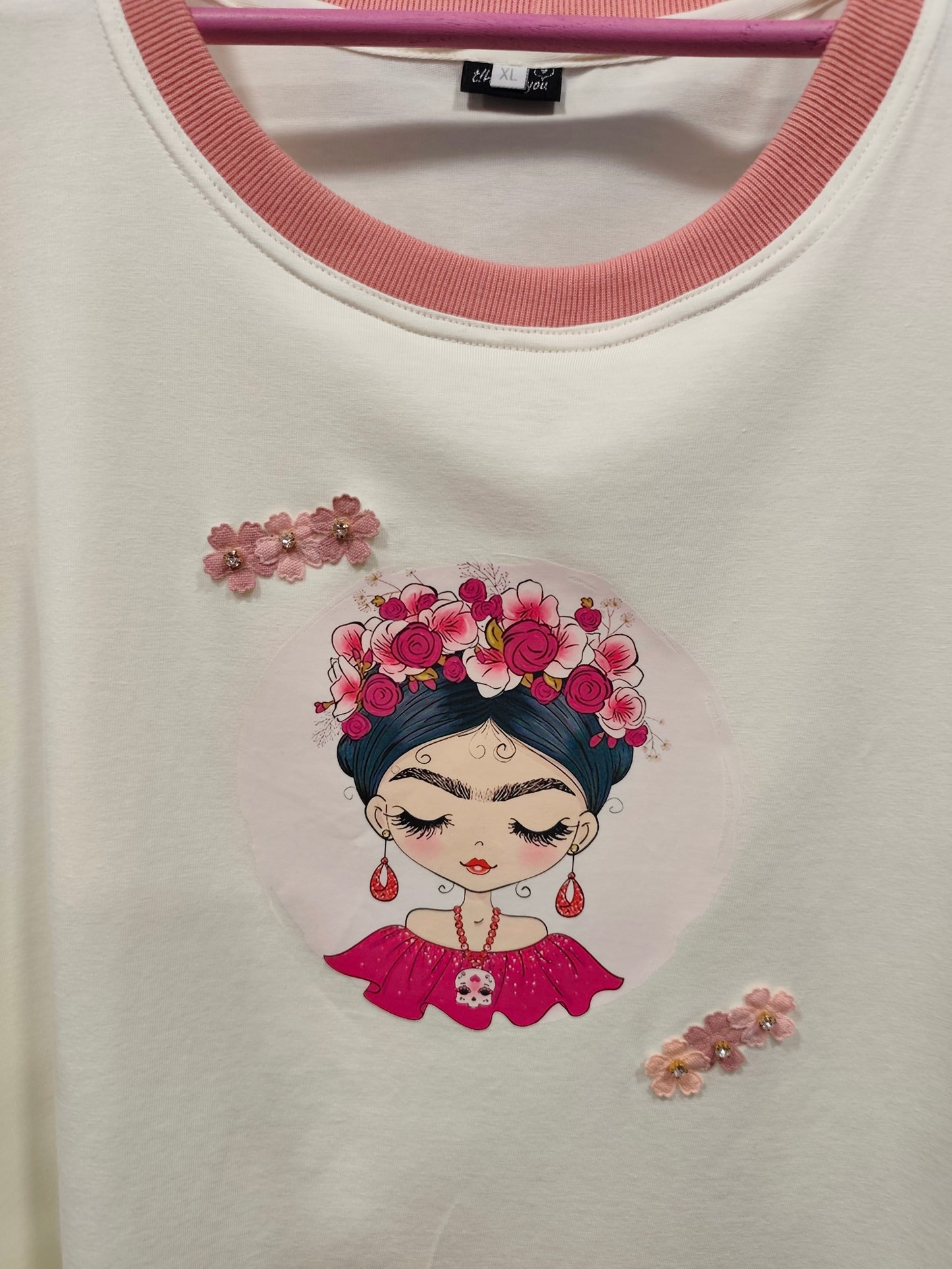 T-shirt Feminina Frida Rosa 🩷