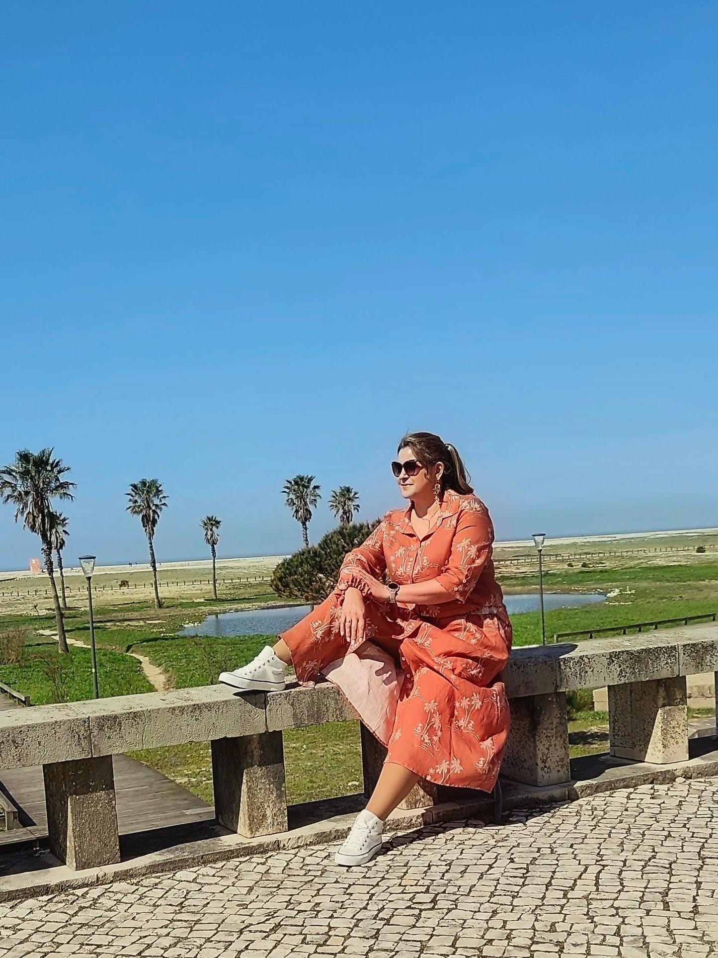 Vestido Brisa Terracota | Feito por medida em linho