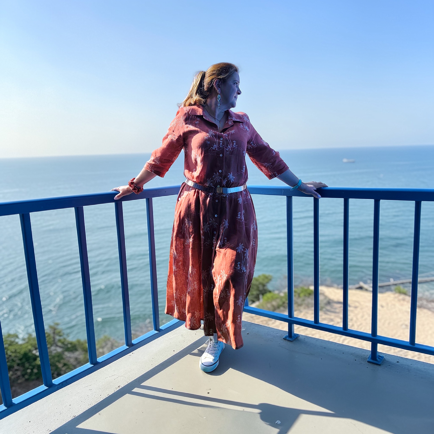 Vestido Brisa Terracota | Feito por medida em linho