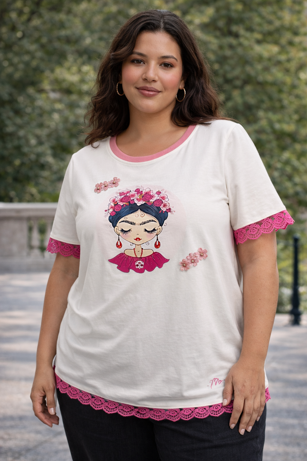 T-shirt Feminina Frida Rosa 🩷
