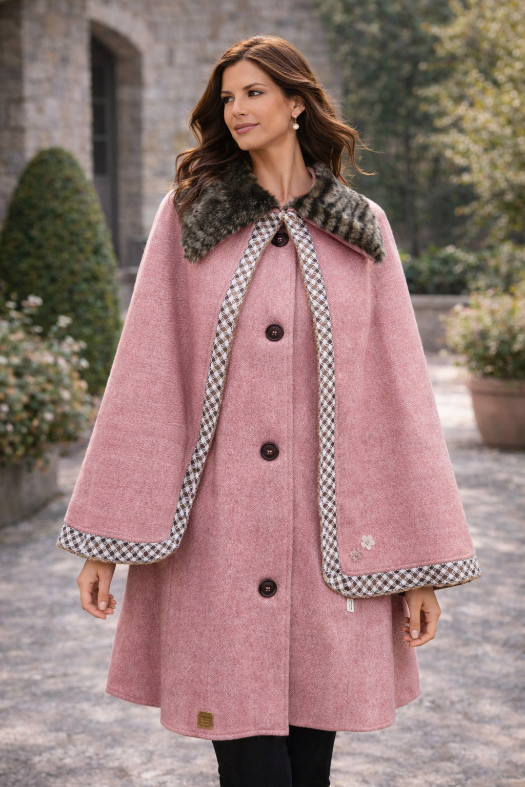 Capote Alentejano em Burel Rosa 100% Lã – Made4you®