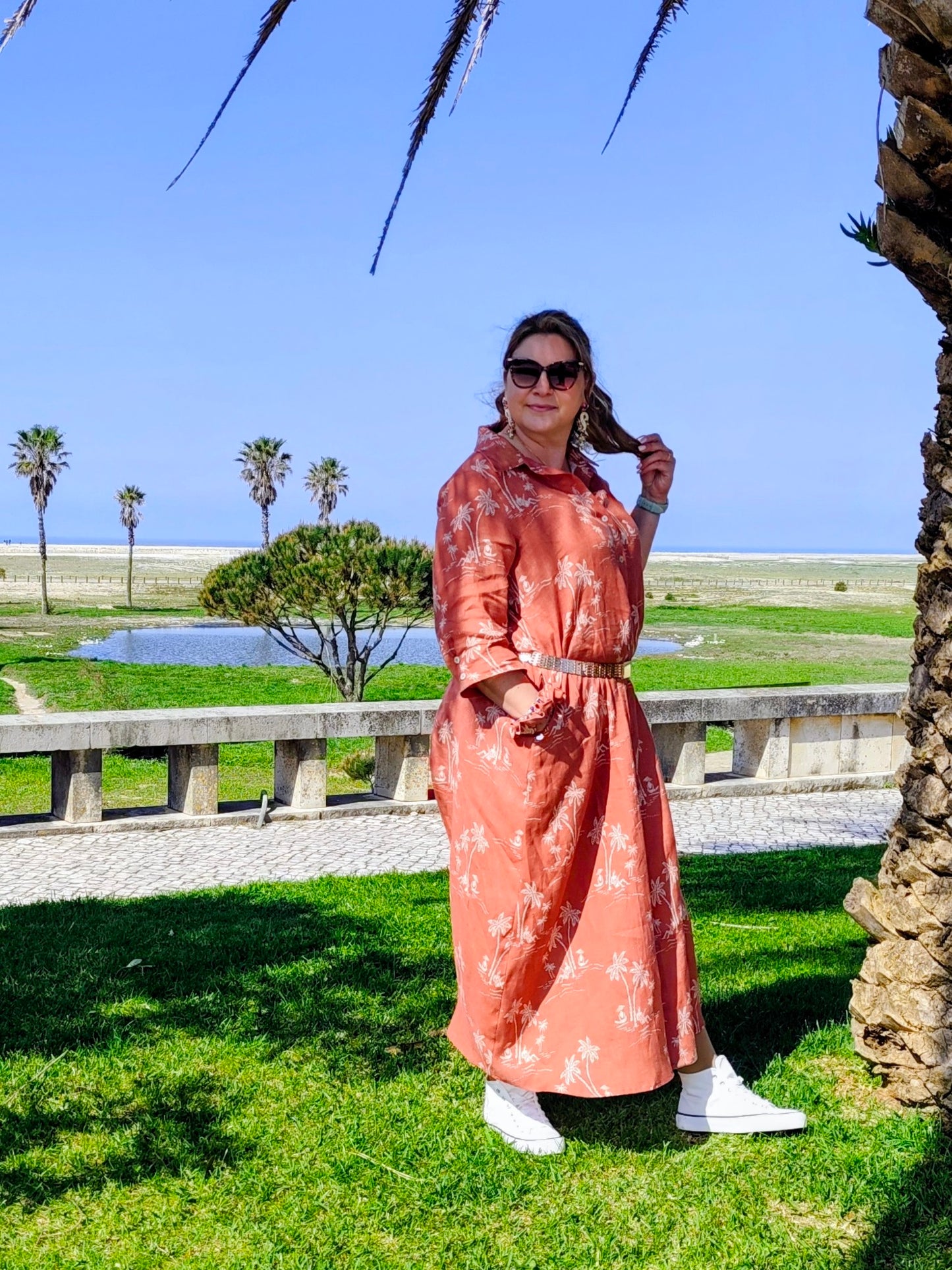 Vestido Brisa Terracota | Feito por medida em linho