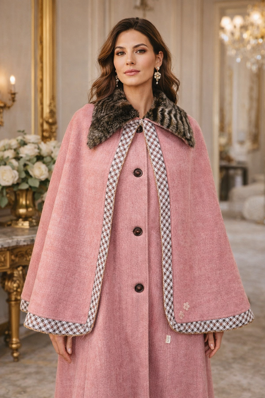 Capote Alentejano em Burel Rosa 100% Lã – Made4you®